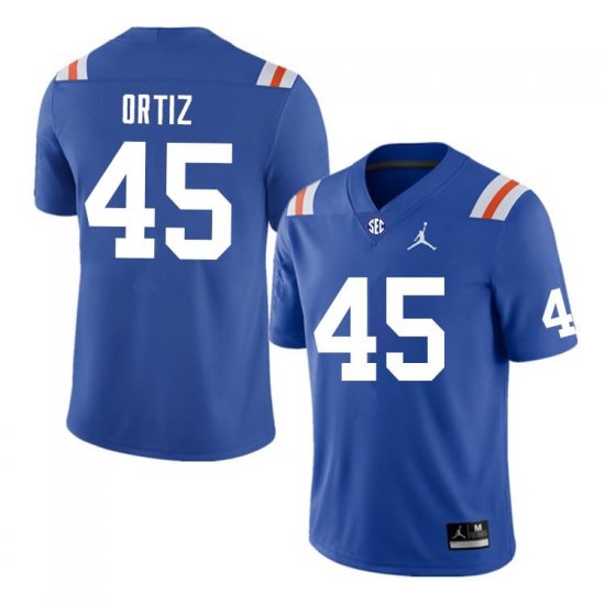 Men's Florida Gators #45 Marco Ortiz NCAA Nike Blue Throwback Authentic Stitched College Football Jersey ITY5562MC